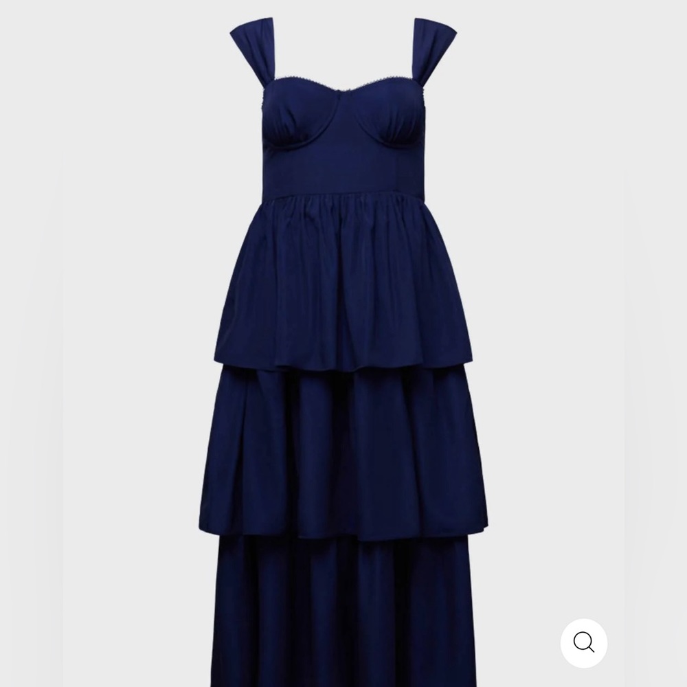 We Wore What Navy Midi Dress